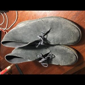 Clarks grey suede boots